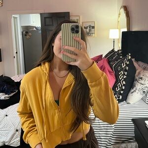 Yellow Zip-Up Hoodie